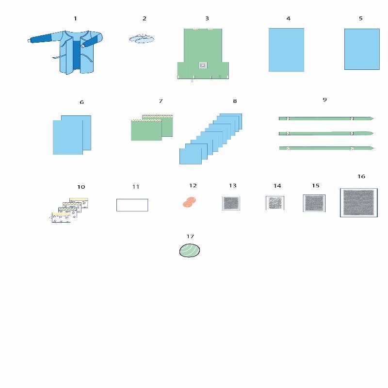 Комплект одягу та покриттів операційних для кардіологічних операцій №13 Taipan-Pharm стерильний